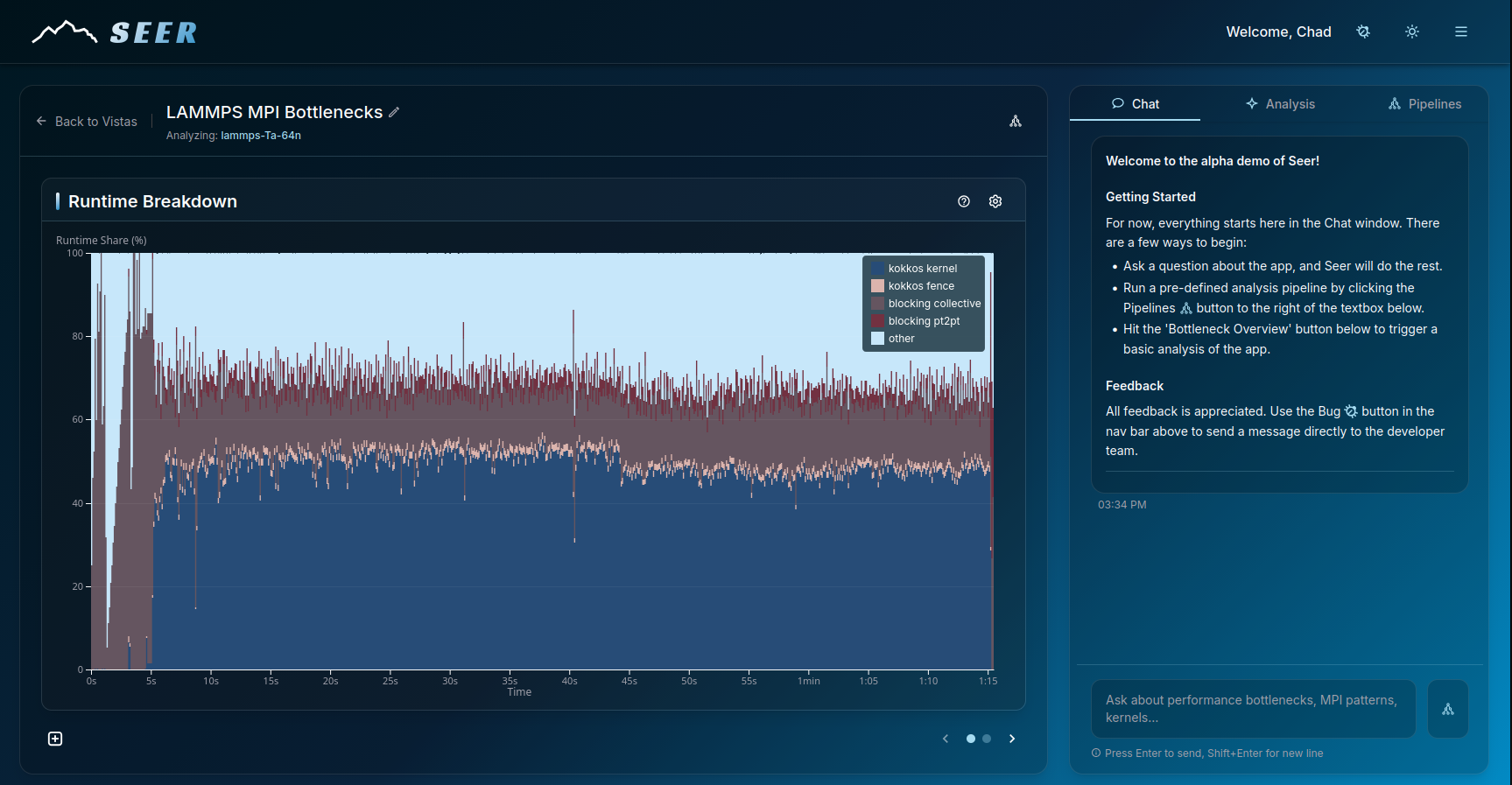 Seer application screenshot